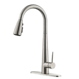 ZNTS Kitchen Faucet Pull Down Sprayer Brushed Nickel, High Arc Single Handle Kitchen Sink Faucet 95498826