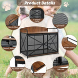 42.8" Heavy Duty Large Dog Crate Furniture for Large Medium Dog, Farmhouse Wooden Dog Kennel Indoor N704P246986D