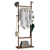 ZNTS Coat Racks solid wood hanger 23.6* 11*64.1in Solid environmental protection easy to assemble W2987P225473