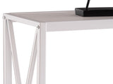 Triamine Board Cross Iron Frame Porch Table Sofa Side Table Reddish Oak Wood Grain 99848772