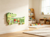 Green Dinosaur Wall-Mounted Sensory Toys Montessori MDF Sensory Wall 87x52x5.5cm 11454046