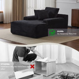 Oversized Chaise Lounge Chair Cozy Cloud Couch, Modern Plush Corduroy Upholstered Sleeper Sofa 45948647