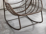 Outdoor Rattan Rocking Chair,Padded Cushion Rocker Recliner Chair Outdoor for Front Porch, Living 93160695