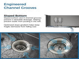 Stainless Steel Kitchen Sink, 23x19 Single Bowl, Undermount Handmade Sink in Black, with US 22229091