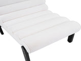 Fluffy Accent Chair White with Black Solid Wood Frame N767P366257W