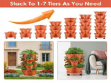 7Tier Vertical Stackable Planter with Rolling Casters, SpaceSaving Stacking Tower with Drainage 15915285