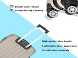 ABS Trolley Case 20in 24in 28in 3PCS Suitcase Set Striped Textured Suitcase Champagne Gold 10461494
