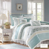Cal King 9 Piece Cotton Percale Duvet Cover Set B03597321