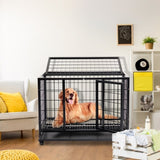 ZNTS Dog Crate Dog Cage Dog Kennel for Large Dogs, Heavy Duty 36 in Pet Playpen for Training Indoor 25996748