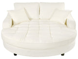55" Modern Chaise Lounge Sofa Bed Upholstered Sofa Couch with Tufted Seat and Detachable Pillows for N719P256002A