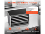 Portable Metal Tool Box, 8.6-inch, Compact Metal Tool Chest with 5 Drawers, Durable Steel 12574989