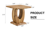 Modern Minimalist Wood Texture Sticker-Patterned MDF Square Coffee Table. Add a quiet and cozy W1151P211299