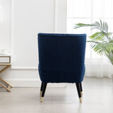 ZNTS Elon Contemporary Velvet Upholstered Accent Chair, Blue T2574P164255