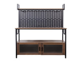 Kitchen Bakers Rack with Door, Microwave Oven Stand, Utility Storage Shelf, Durable Kitchen W331P283643