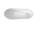 Premium High-back Acrylic Free Standing Bath tubs,Oval-Shape Stand Alone White Soaker Tub T3785P380651
