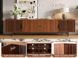 78" TV Stand for TVs Up to 85", TV Console for Living Room, Media Console with Soft-Closing Hinges, N710P510678P