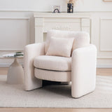 Round Corner Modern Dining Chair - Stylish Single Seat for Modern Spaces Beige W3206P298323