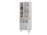 Kitchen Pantry 80.30" H 2 Doors, 9 Shelves, 4 Legs, White - Kitchen B097P395877