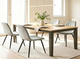 Set of 4 Mid-Century Modern Upholstered Dining Chairs, High Resilience Sponge Curved Seat Sturdy 87770576