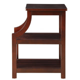 Espresso Side Table with USB Power Dock B062P186478