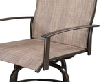 2pcs Wrought Iron Swivel Bar Chair Patio Swivel Bar Stools Brown 77628809