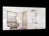 Oversized Bathroom Mirror Wall Mount Mirror,Vertical Horizontal Hanging Aluminum Framed Wall Mirror W708P297635