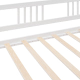 Twin Size Daybed Wood Bed with Twin Size Trundle,White WF295030AAK