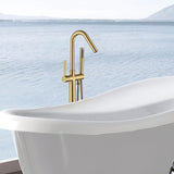 ZNTS Freestanding Bathtub Faucet with Hand Shower W1533124986