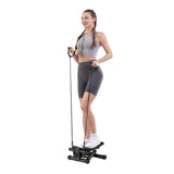 ZNTS Mini Fitness Stepper, Hydraulic Fitness Stepper with Resistance Bands and Display, Silent Design, 93159575