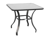 27" Square Glass Bistro Table for Outdoor Garden Dining 75133203