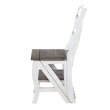 Solid Wood Foldable Ladderchair Dual Purpose Stepladders Step Display Stand Flower Stand W2537P214548