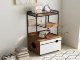 Cat Litter Box Enclosures with Cat Tree Tower, Cat Furniture ,Cat Cabinet W1687106558