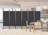 5.74FT 6-Fold Top With Shape 160g Polyester Cloth Plastic Feet Carbon Steel Frame Foldable Screen 49481759