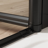 Pivot swing single glass panel door 34 in.W x 72 in.H,adjustable 33.5-35 inch frameless W2269P249430
