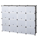 ZNTS 8-Tier Portable 64 Pair Shoe Rack Organizer 32 Grids Tower Shelf Storage Cabinet Stand Expandable 65115046