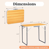 2.3ft Aluminum Camping Folding Table wood grain color 45552990