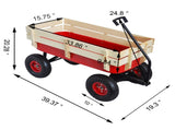 outdoor sport wagon tools cart wooden side panels air tires Wagon 15358137