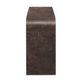 U_STYLE 60''Wooden Entryway Table with Burl Veneer, Console Table with 2 Large Drawers and Metal N711P216235P