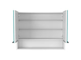 Medicine Cabinet, One Open Shelf, Three Interior Shelves, White B097133186