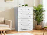 White matte finish particleboard with melamine veneer, 66*40*131cm, 52 drawer cabinet, matte gold 66443216