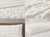 Full/Queen Ruched Fur Down Alternative Comforter Set B03597269