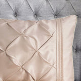 7 Piece Tufted Comforter Set Blush King B03597045