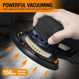 Electric 5mm Random Orbital Sander with Tool Case, Variable Speed Palm Sander with Brushless Motor, T3177P305057