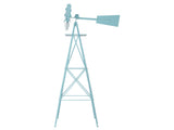 8FT Weather Resistant Yard Garden Windmill Blue 54241539