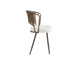 Wicker dining chairs - 4-piece set - Farmhouse soft padded cane back kitchen chair with sponge 81363708