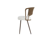 Wicker dining chairs - 4-piece set - Farmhouse soft padded cane back kitchen chair with sponge 81363708
