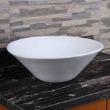 ZNTS Ceramic Round Above Counter White Bathroom Sink Art Basin W99969283