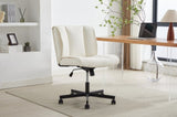 ZNTS Armless Desk Chairs with Wheels Office Chair Vanity Chair with Technical Cloth Adjustable Swivel W2725P207683