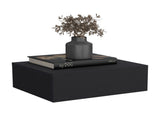 Floating Nightstand 5"H, Modern Wall-Mounted Bedside Shelf with Drawer, Black B097P167436