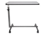 Multifunctional Adjustable Bedside Table MDF/Iron/4 Wheels With Brake, Silver Grey 43020474